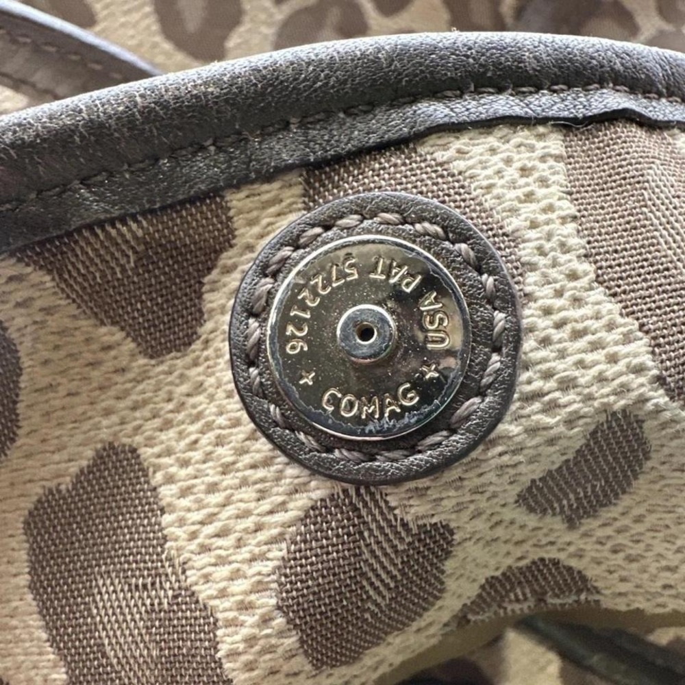 Y2K Coach brown multi/ brown leopard print shoulder bag Super cute! - Picture 4 of 8